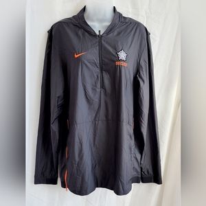 Nike OSU Oklahoma State 3/4 Zip Pullover Soccer Windbreaker Jacket Medium